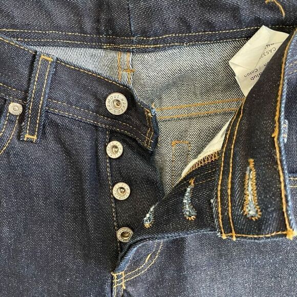 Naked & Famous Denim Jeans Mens 30 Weird Guy Dry Indigo Slub Japanese Fabric - Picture 4 of 8